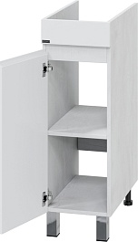 СанТа Тумба с раковиной под стиральную машину Марс 90 L белая/светлое дерево – фотография-5